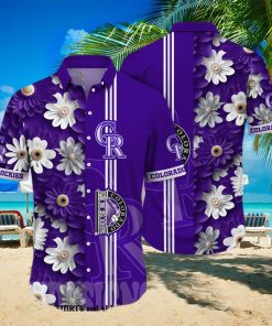 Colorado Rockies MLB Flower Unisex Hawaiian Shirt