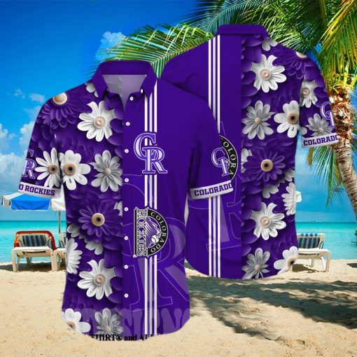 Colorado Rockies MLB Flower Unisex Hawaiian Shirt