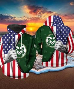 Colorado State Rams NCAA US FLag 3D Printed Hoodie