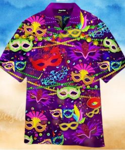 Colorful Mask Mardi Gras Fat Tuesday Carnival Hawaiian Shirt