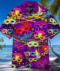 Colorful Mask Mardi Gras Fat Tuesday Carnival Hawaiian Shirt