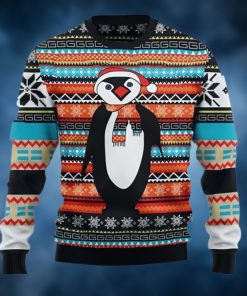 Colorful Pattern Penguin Lover Ugly Christmas Sweater