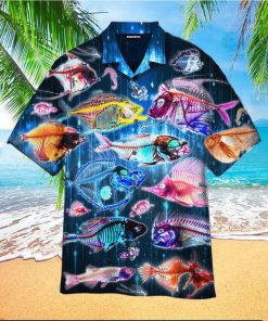 Colorful X Ray Ocean Fish Hawaiian Shirt