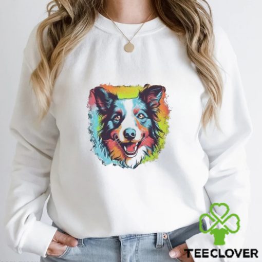 Colorfull Border Collie Pop Art Classic T Shirt