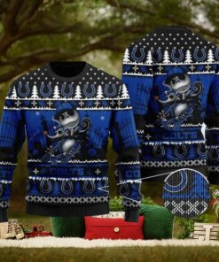 Colts Jack Skellington Halloween Knitted Ugly Christmas Sweater