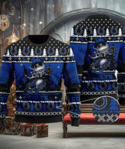 Colts Jack Skellington Halloween Knitted Ugly Christmas Sweater
