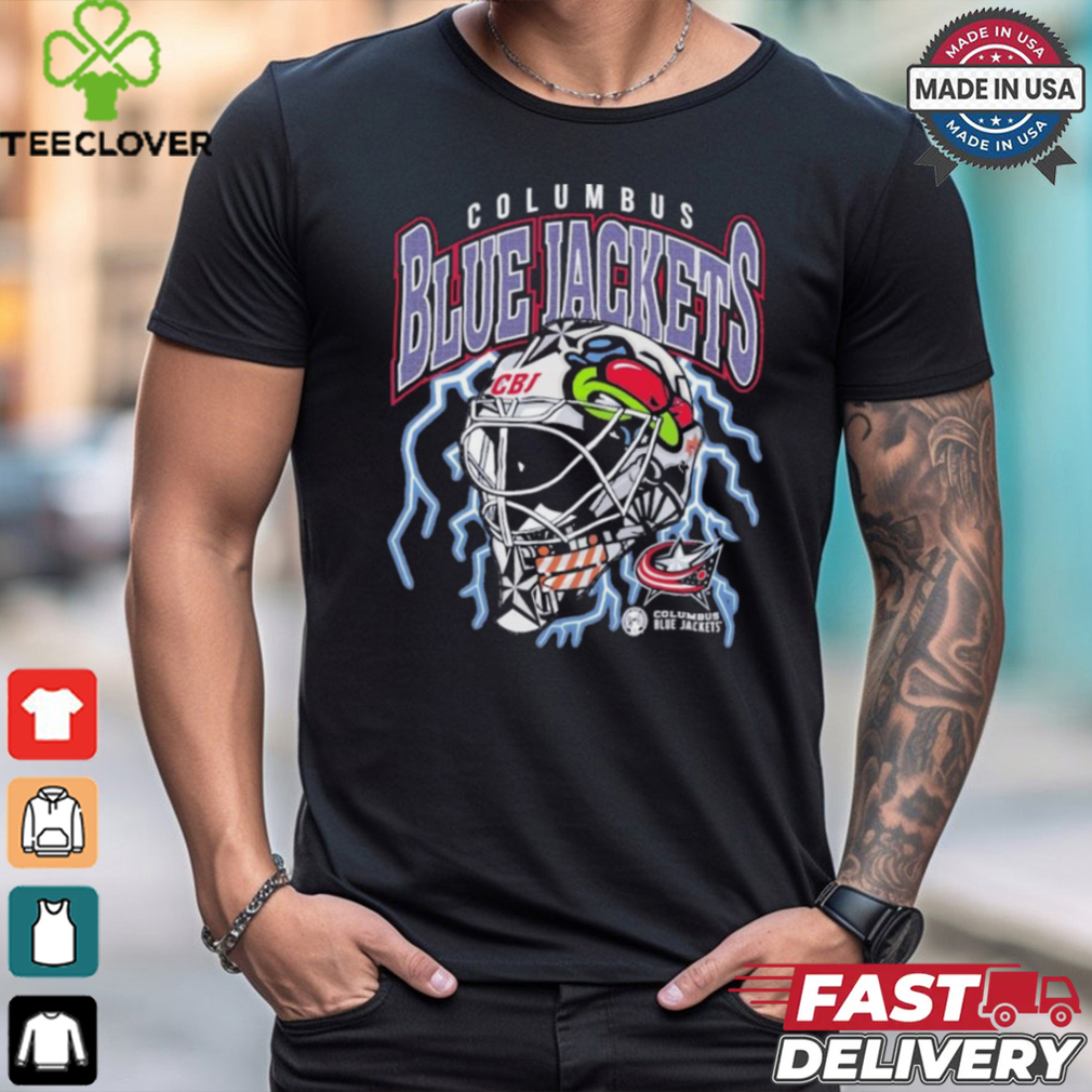 Columbus Blue Jackets 2024 25 Goalie Mask Schedule Shirt Columbus Blue Jackets 2024 25 Goalie Mask Schedule Shirt