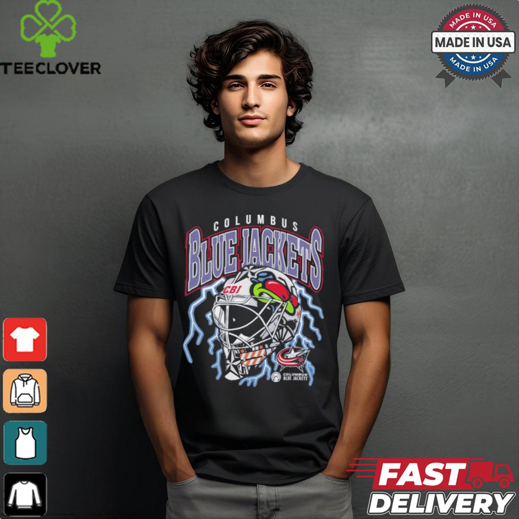 Columbus Blue Jackets 2024 25 Goalie Mask Schedule Shirt Columbus Blue Jackets 2024 25 Goalie Mask Schedule Shirt