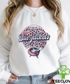 Columbus Blue Jackets Branded Leopard Print Long Sleeve T Shirt