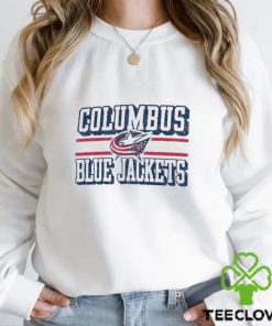 Columbus Blue Jackets Champion Tri Blend Dual Stripe T Shirt