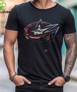 Columbus Blue Jackets Fanatics Branded Women's Personalized Midnight Mascot Logo V Neck T Shirt