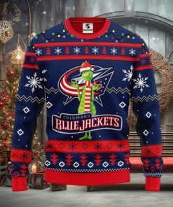 Columbus Blue Jackets Funny Grinch Christmas Ugly Sweater