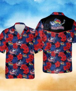 Columbus Blue Jackets Hibiscus Summer Set Hawaiian Shirt