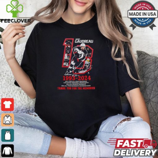 Columbus Blue Jackets Johnny Gaudreau 1993 2024 Thank You For The Memories Signature Shirt