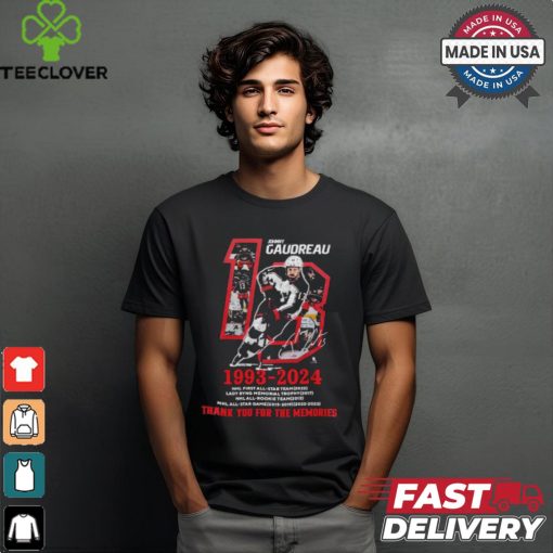 Columbus Blue Jackets Johnny Gaudreau 1993 2024 Thank You For The Memories Signature Shirt