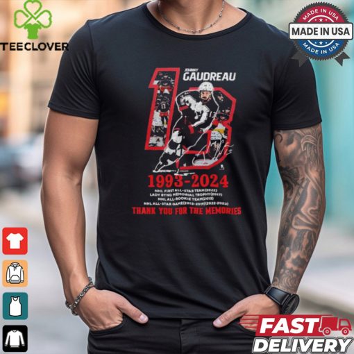 Columbus Blue Jackets Johnny Gaudreau 1993 2024 Thank You For The Memories Signature Shirt