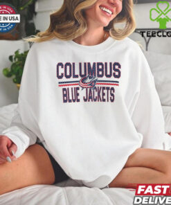 Columbus Blue Jackets Starter Mesh Look Team Name Logo Pullover shirt