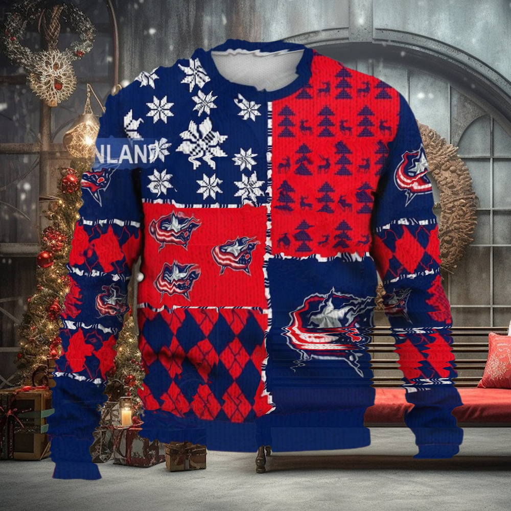 Columbus Blue Jackets Ugly Sweater Christmas Columbus Blue Jackets Ugly Sweater Christmas