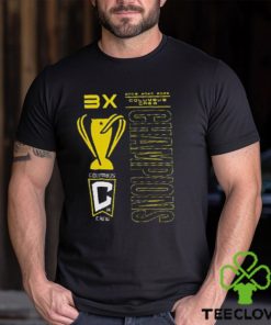 Columbus Crew Three Time MLS Cup Champions Trophy Case Essentials T Shirt 3 Columbus Crew Three Time MLS Cup Champions Trophy Case Essentials T Shirt