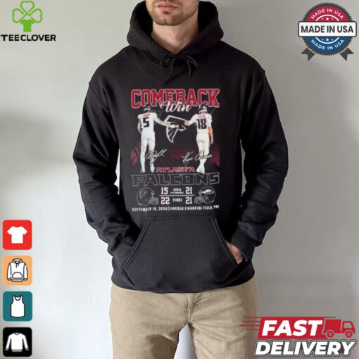 Comeback Win Atlanta Falcons September 16, 2024 Lincoln Financial Field, Phi Signatures Shirt
