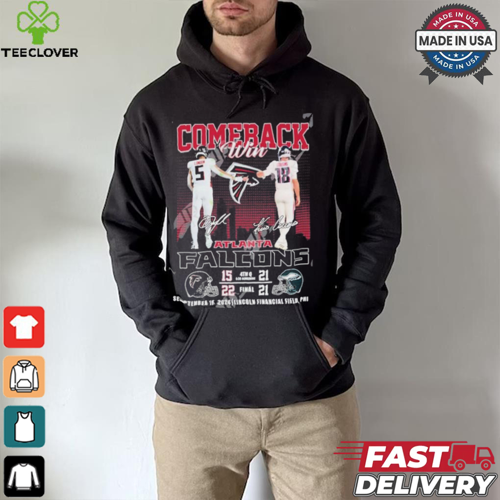 Comeback Win Atlanta Falcons September 16, 2024 Lincoln Financial Field, Phi T Shirt Comeback Win Atlanta Falcons September 16, 2024 Lincoln Financial Field, Phi T Shirt