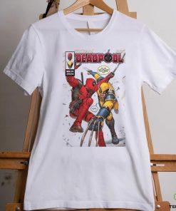 Comic Book Cover White Deadpool 3 Deadpool & Wolverine Tee shirt