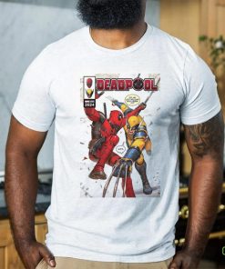 Comic Book Cover White Deadpool 3 Deadpool & Wolverine Tee shirt