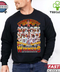 Commanders NFC Wild Card Playoffs 2025 winners signatures shirt