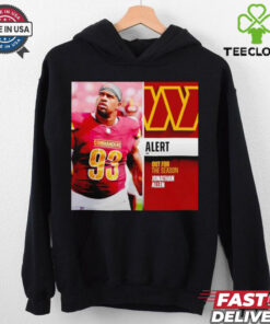 Commanders out for the season Jonathan Allen hoodie, sweater, longsleeve, shirt v-neck, t-shirt