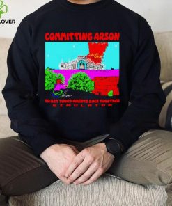 Committing arson simulator pixel art hoodie, sweater, longsleeve, shirt v-neck, t-shirt