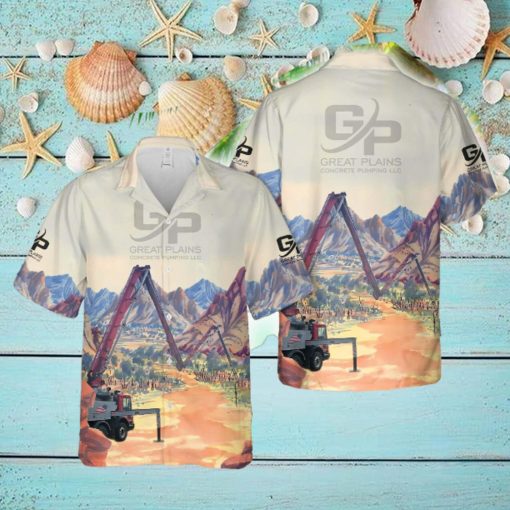 Concrete Pump Truck Hawaiian Shirt