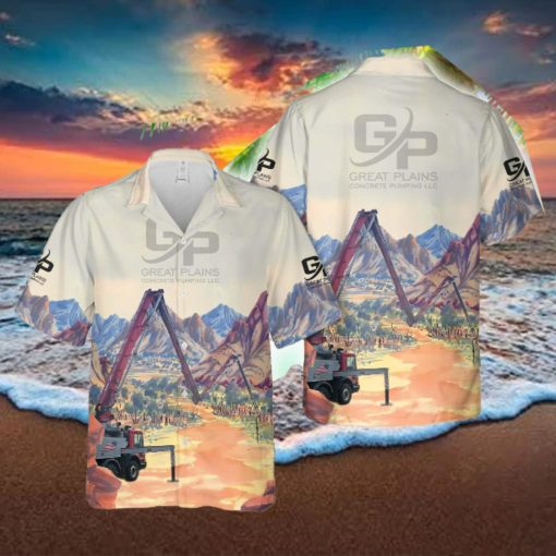 Concrete Pump Truck Hawaiian Shirt