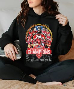 Congrats 49ers Team 2023 2024 NFC Championship Game Champions Signatures Shirt