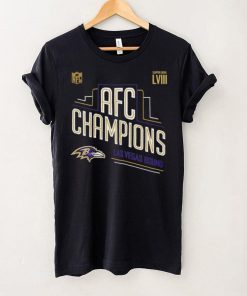 Congrats Baltimore Ravens 2023 AFC Champions And Advance to Super Bowl LVIII Las Vegas Bound Unisex T Shirt