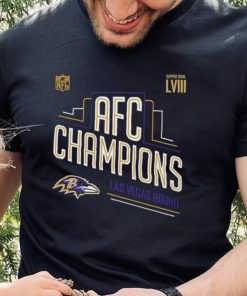 Congrats Baltimore Ravens 2023 AFC Champions And Advance to Super Bowl LVIII Las Vegas Bound Unisex T Shirt