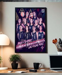 Congrats Las Vegas Aces First Team To Go Back To Back WNBA Champions 2022 2023 Home Decor Poster Canvas