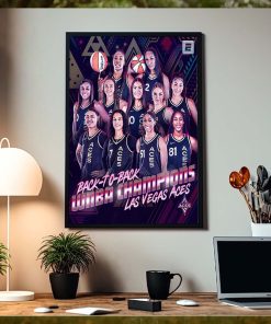 Congrats Las Vegas Aces First Team To Go Back To Back WNBA Champions 2022 2023 Home Decor Poster Canvas