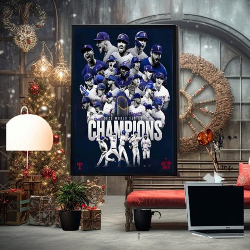 Congrats Texas Rangers Are 2023 World Series Champions MLB Home Decor Poster Canvas