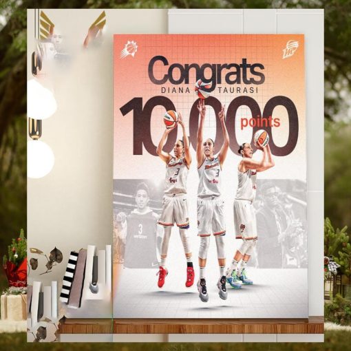 Congrats The Goat Of WNBA Diana Taurasi Becomes The First Player Reach 10000 Career Points In WNBA Home Decor Poster Canvas