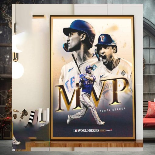 Congrats To Corey Seager Is The 2023 World Series MVP Winner Home Decor Poster Canvas