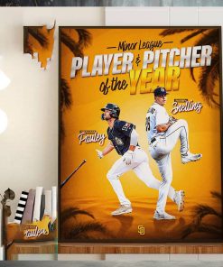 Congrats To Graham Pauley And Robby Snelling Is The Padres Minor League Baseball Player Of The Year And Pitcher Of The Year Home Decor Poster Canvas