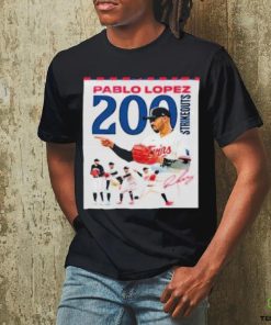 Congrats to Pablo Lopez On 200 Strikeouts This Season With Minnesota Twins In MLB Shirt