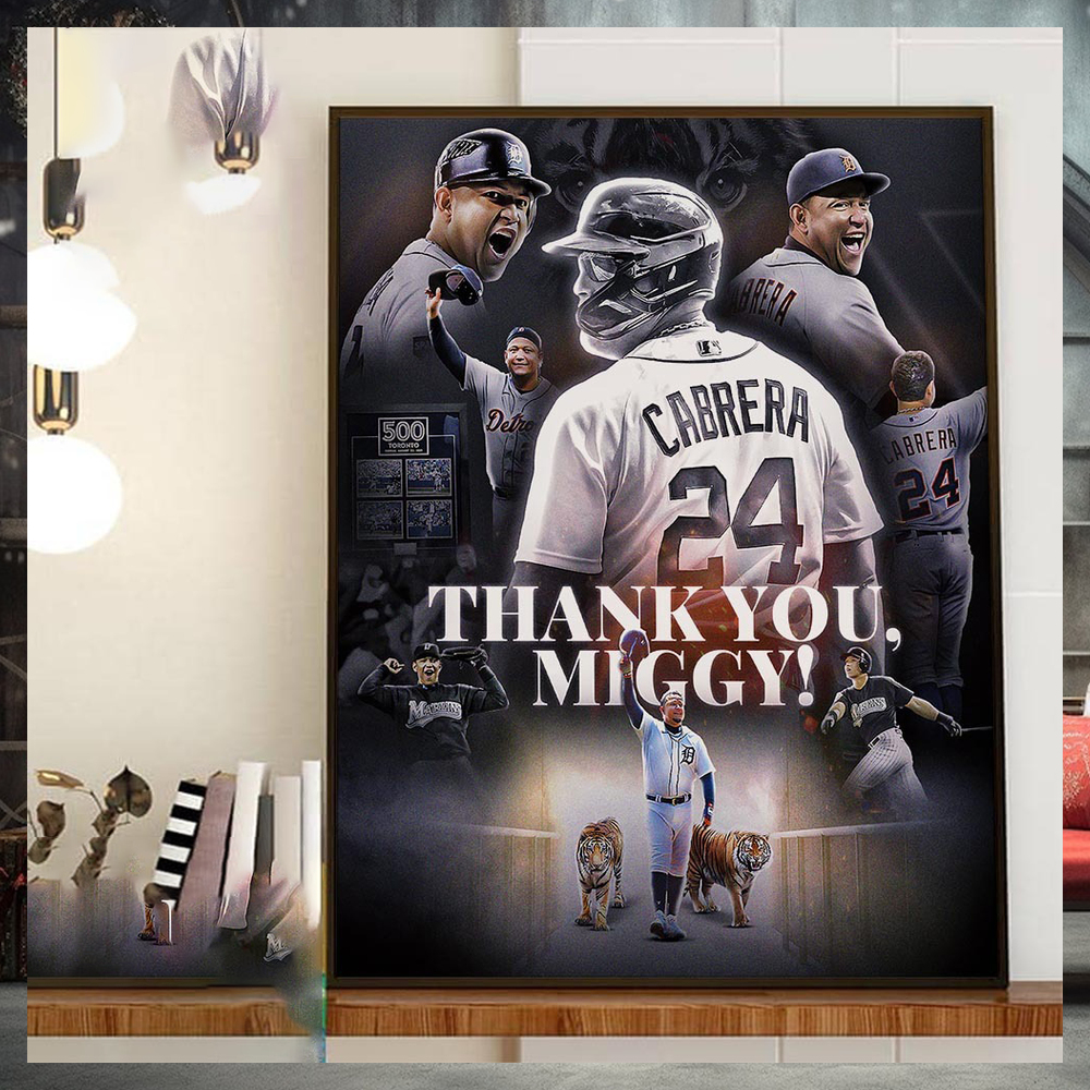 Congratulations On A Great Career In MLB And Thank You Miggy Miguel Cabrera Home Decor Poster Canvas Congratulations On A Great Career In MLB And Thank You Miggy Miguel Cabrera Home Decor Poster Canvas
