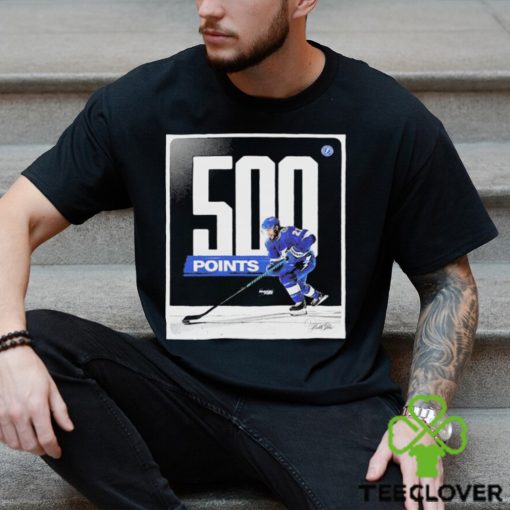 Congratulations Pointer Tampa Bay Lightning Player Brayden Point 500 NHL Points In Career Shirt