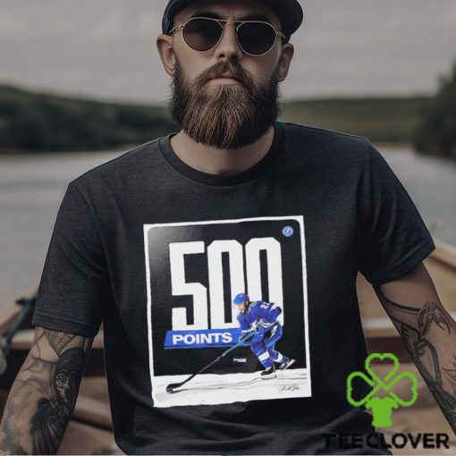 Congratulations Pointer Tampa Bay Lightning Player Brayden Point 500 NHL Points In Career Shirt