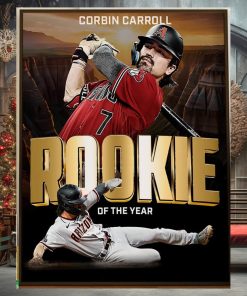 Congratulations To Corbin Carroll Is The 2023 National League Rookie Of The Year Home Decor Poster Canvas