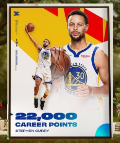 Congratulations To Stephen Curry Reached 22000 Career Points Home Decor Poster Canvas