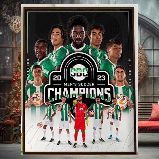 Congratulations to Marshall Mens Soccer Are 2023 SBC Mens Soccer Champions Home Decor Poster Canvas