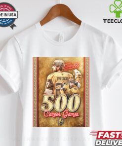 Congratulations to Shea Theodore 500 Career Games Vegas Golden Knights 2024 Signature Poster t shirt