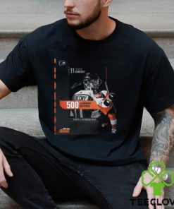 Congratulations to Travis Konecny 500 NHL Career Games With The Philadelphia Flyers Unisex T Shirt 2 Congratulations to Travis Konecny 500 NHL Career Games With The Philadelphia Flyers Unisex T Shirt